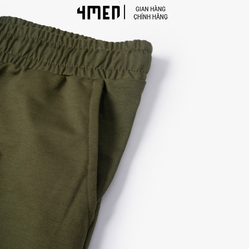 Quần Jogger trơn J809 4MEN lưng thun co giãn, bo ống mềm mại, vải nỉ dày dặn, thấm mồ hôi, co giãn thoải mái, trẻ trung