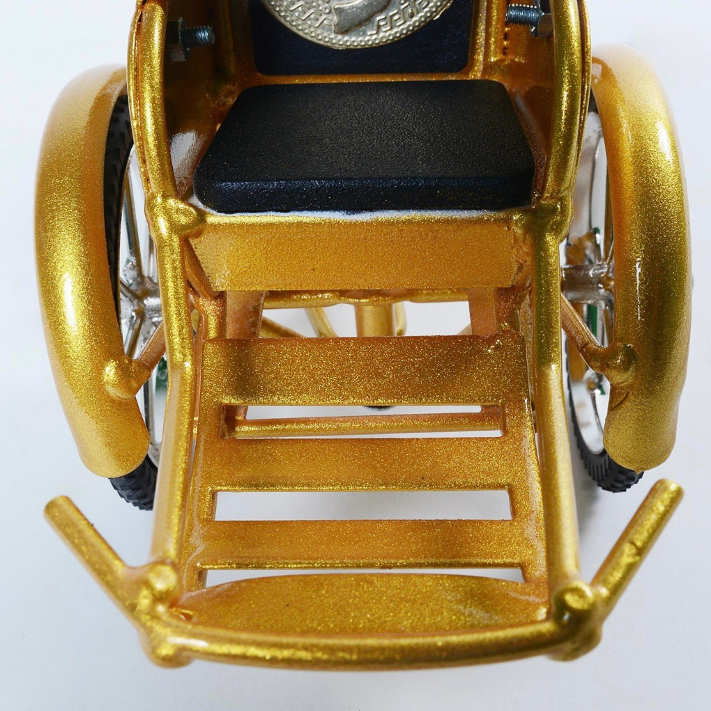 Mô hình xích lô kim loại hàng chất lượng cao, handmade 100% từ đồng, sắt kẽm,  kích thước 23x10x13 cm