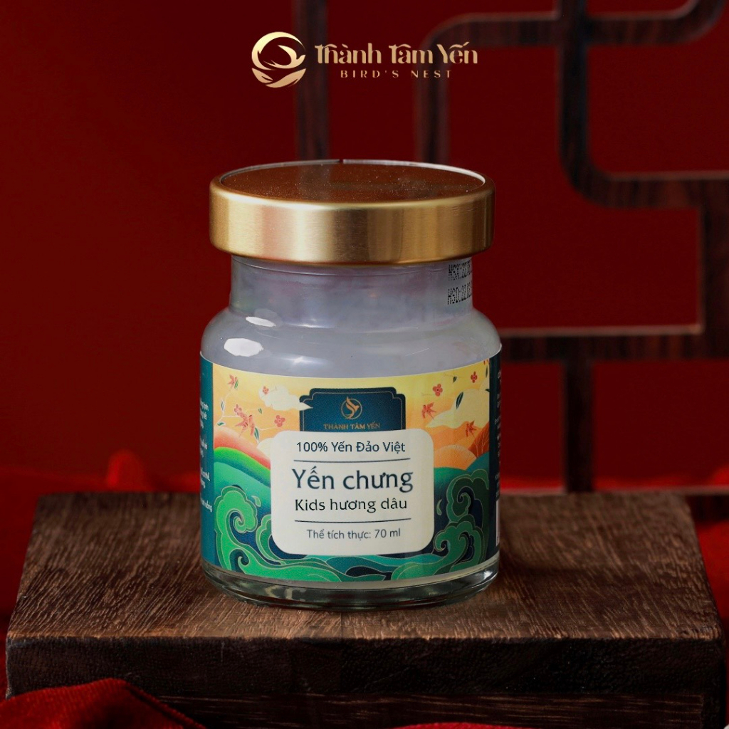 Set quà Yến chưng sẵn cho bé Kids Vị Dâu 30% Thành Tâm Yến - Hộp quà tặng sinh nhật, quà tặng gia đình, quà biếu ngày lễ