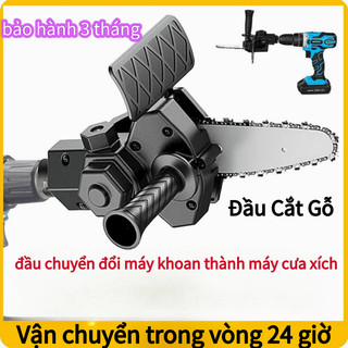 Bộ chuyển đổi máy khoan thành máy cưa xích,khoan búa, cưa gỗ,đầu chuyển đổi máy khoan, Lưỡi Cưa Xích Gắn Được Khoan Điện