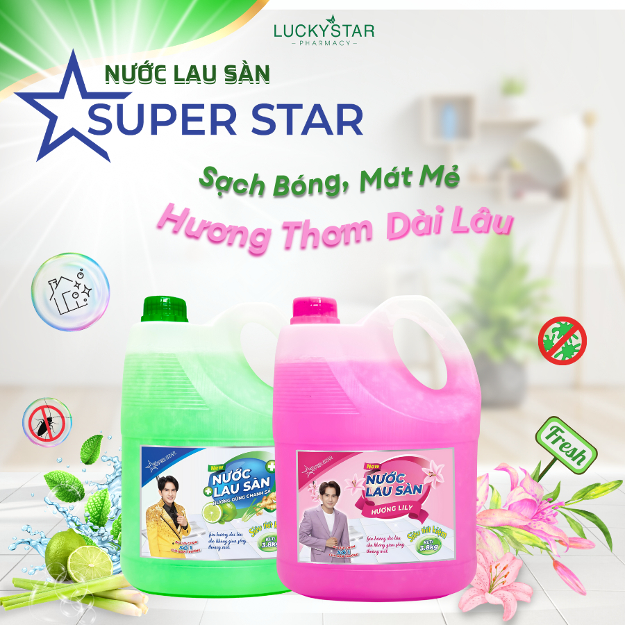 Nước Lau Sàn SUPER STAR - 3,8kg