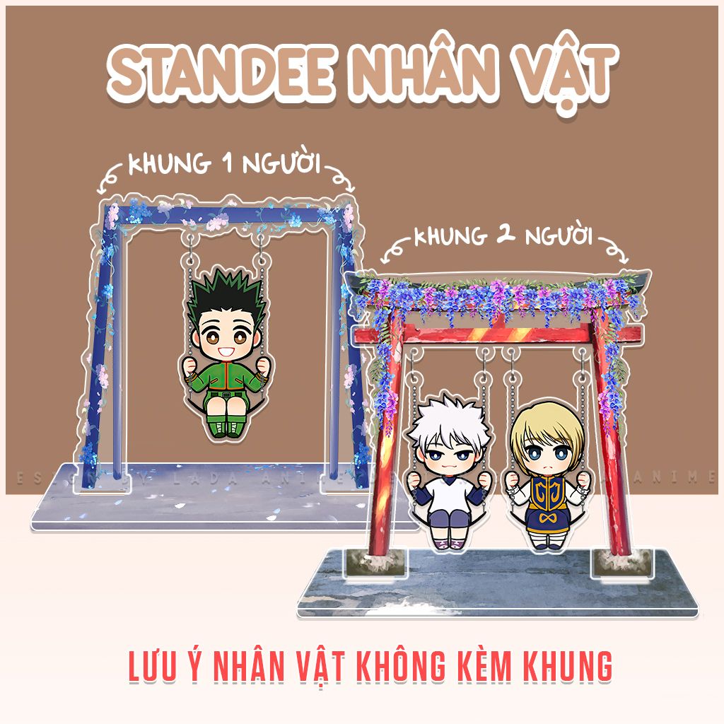 Standee Xích Đu Anime Hunter X Hunter Tùy Chọn Nhân Vật Chưa Kèm Khung Xích Đu, Mô Hình Acrylic Mica Để Bàn