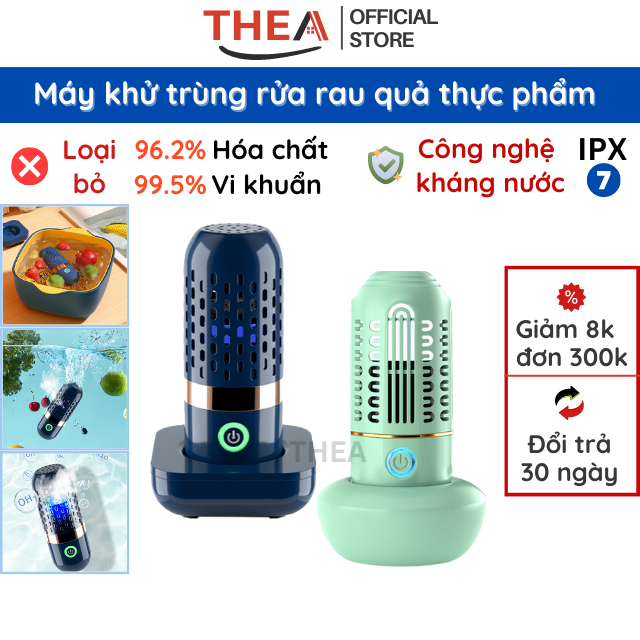 Máy khử khuẩn tiệt trùng uv rửa rau củ quả thực phẩm đến 99%, khử trùng thực phẩm, loại bỏ thuốc trừ sâu rau củ - THEA