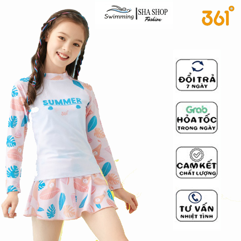 Đồ bơi cho bé, đồ bơi bé trai, đồ bơi bé gái, bộ đồ bơi hãng 361, co giãn 4 chiều đáng yêu SHA