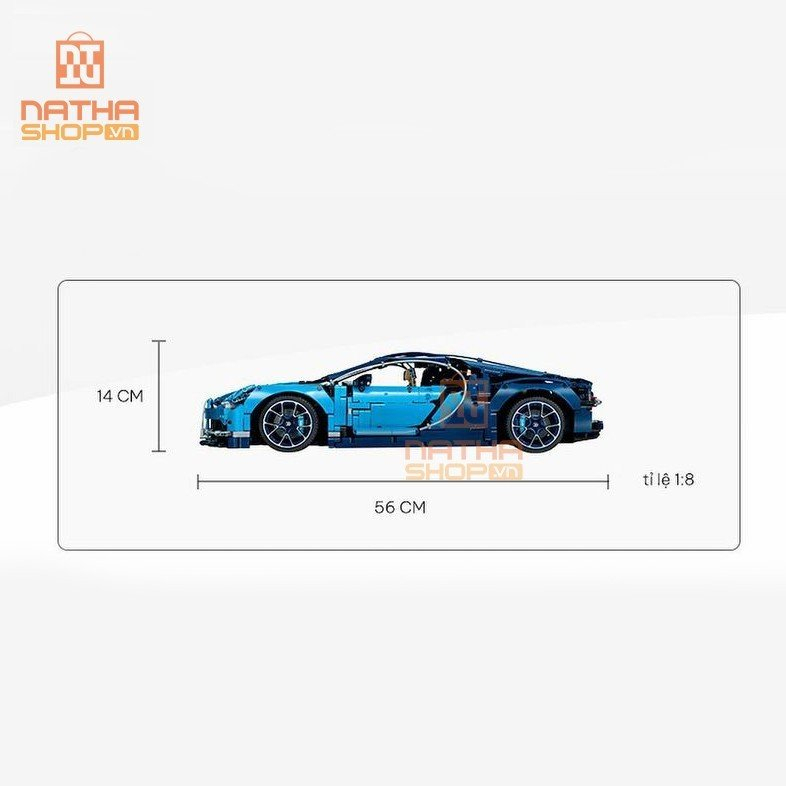 Mô hình lắp ráp LEGO Nathashop siêu phẩm xe Bugatti Divo TECHNIC 1:14 1355 PCS