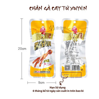 Chân gà cay Tứ Xuyên gói 1 chiếc 32g  có 2 màu