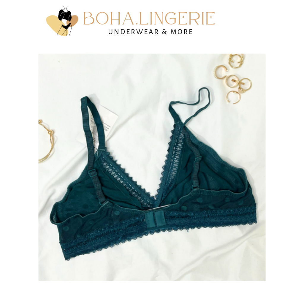 ÁO LÓT BRALETTE HÀNG XUẤT KHẨU REN CHẤM BI SEXY THIẾT KẾ MỎNG NHẸ THOÁNG MÁT A109