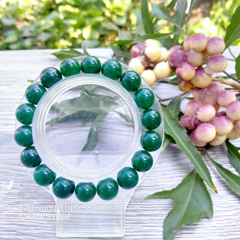 Vòng tay M ã N ão Xanh lục 10mm