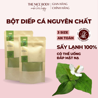 Bột rau diếp cá nguyên chất đắp mặt nạ, uống, sấy lạnh, mờ thâm sạm, tốt cho da mụn, hữu cơ 100%