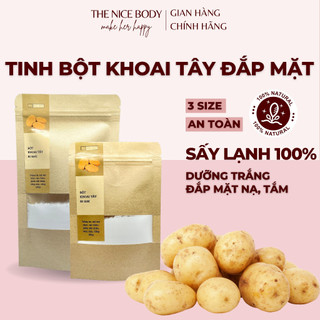 Tinh bột khoai tây hà lan nguyên chất đắp mặt nạ, sấy lạnh, trắng da, mờ thâm sạm, hữu cơ 100%