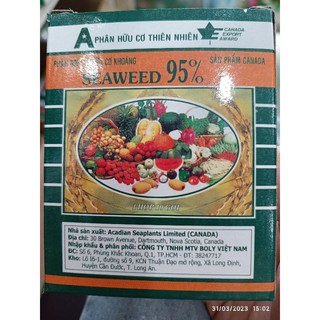 Phân bón lá hữu cơ khoáng seaweed 95% sản phẩm canada gói 10g