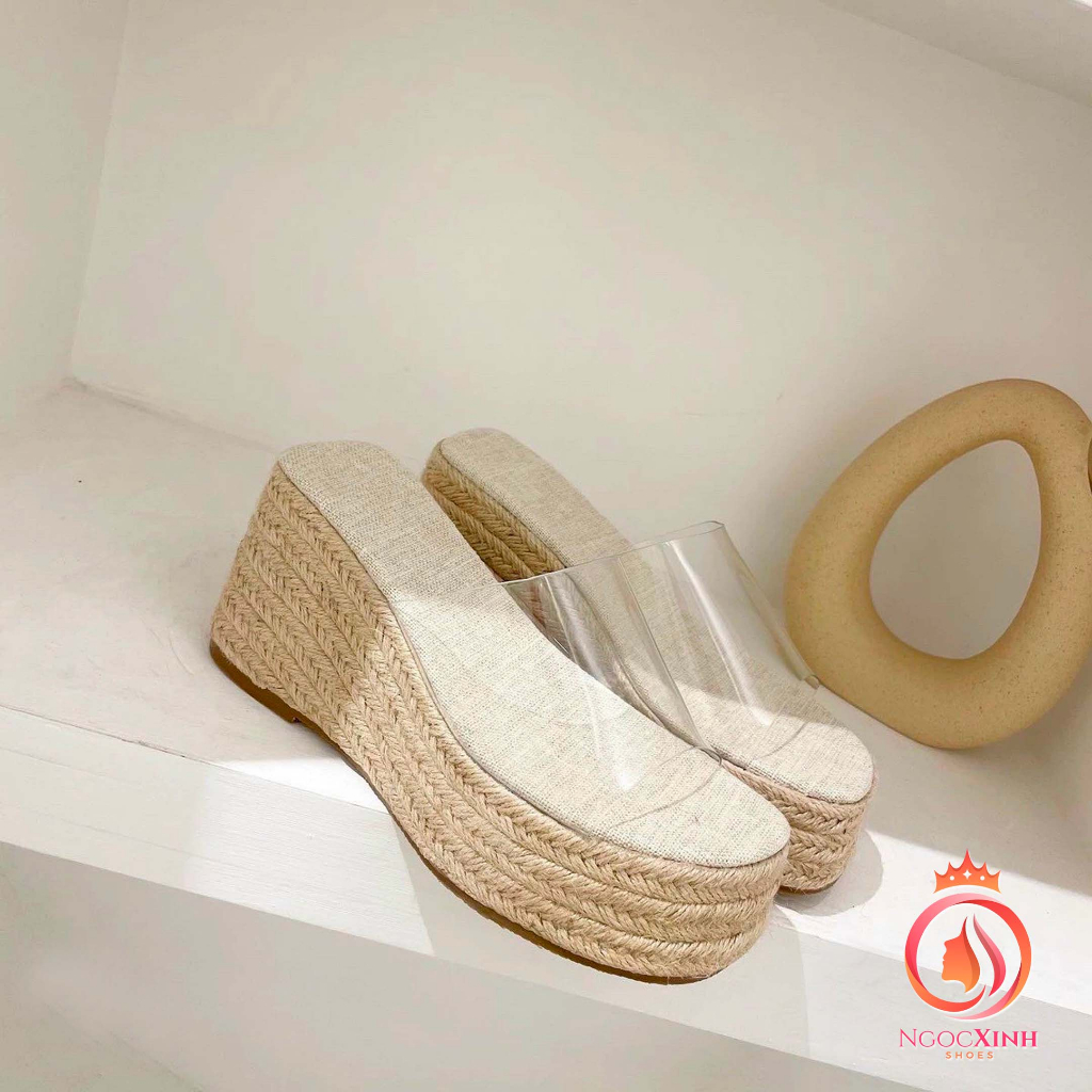 Dép xuồng cói nữ quai trong ZR đế cao 12f. Hàng xuất dư full box