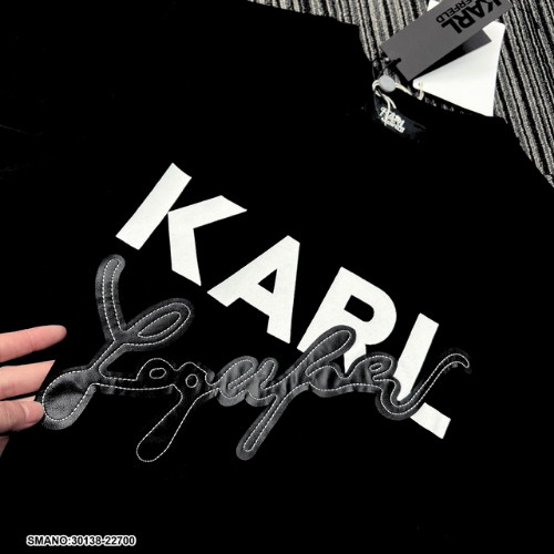 Áo Thun Cotton Nam Karl Thêu Chữ Da Trẻ Trung Siêu Đẹp