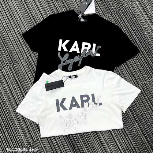 Áo Thun Cotton Nam Karl Thêu Chữ Da Trẻ Trung Siêu Đẹp