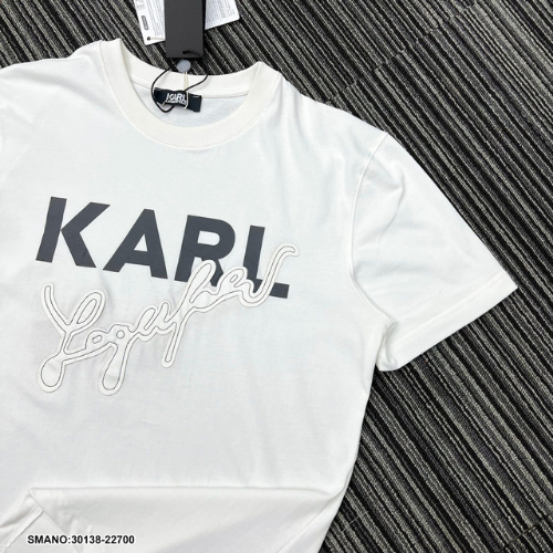 Áo Thun Cotton Nam Karl Thêu Chữ Da Trẻ Trung Siêu Đẹp