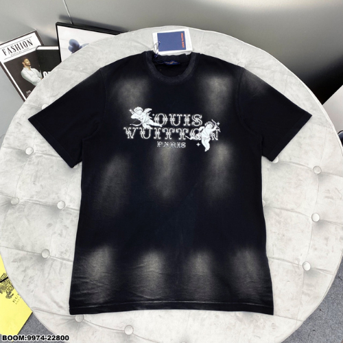 Áo Thun Cotton Nam Nữ Angel Đen Loang Trẻ Trung Siêu Đẹp