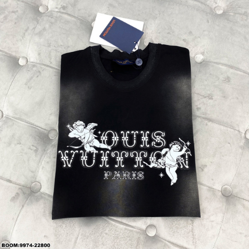 Áo Thun Cotton Nam Nữ Angel Đen Loang Trẻ Trung Siêu Đẹp