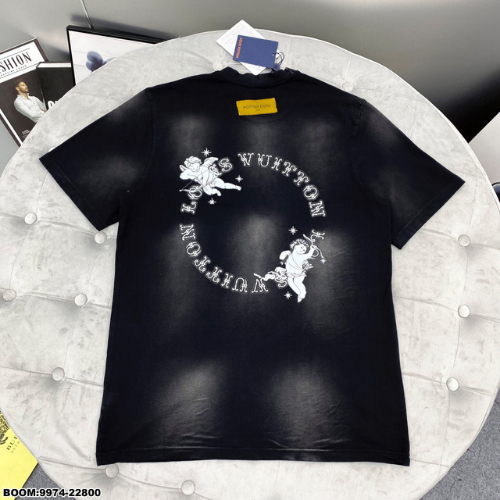 Áo Thun Cotton Nam Nữ Angel Đen Loang Trẻ Trung Siêu Đẹp