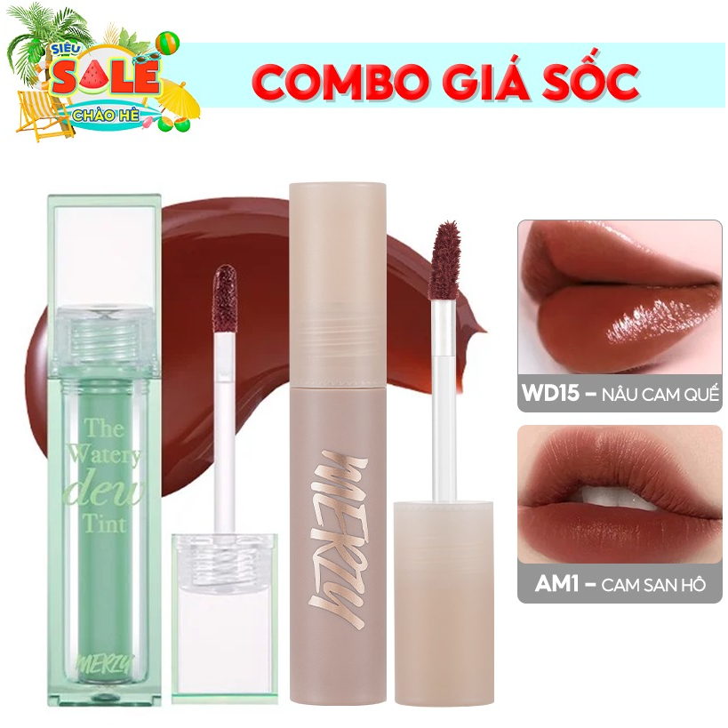 [New - Season 3] Combo Son Tint Bóng Dạng Thạch, Bền Màu Cho Đôi Môi Căng Mọng, Ẩm Mịn Merzy The Watery Dew 4g