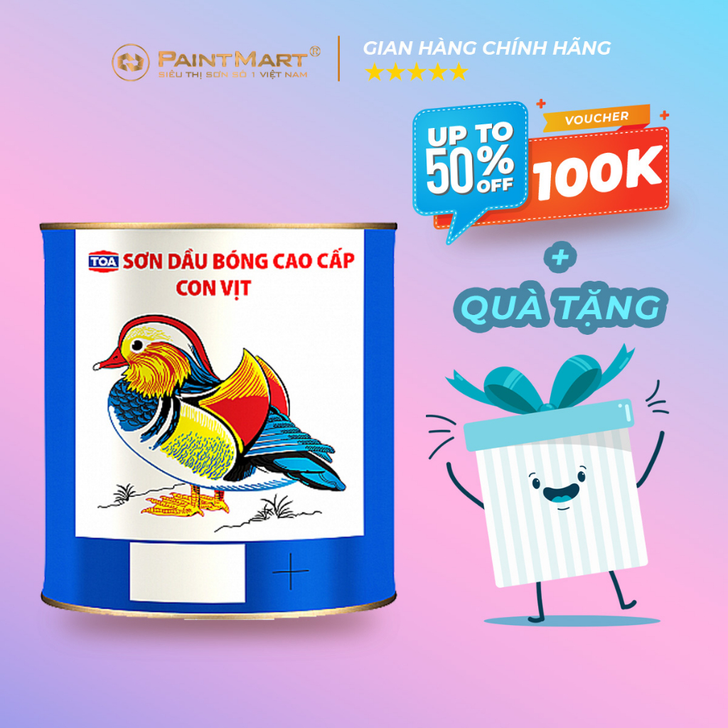 Sơn dầu con vịt TOA cho bề mặt gỗ và kim loại 800ml