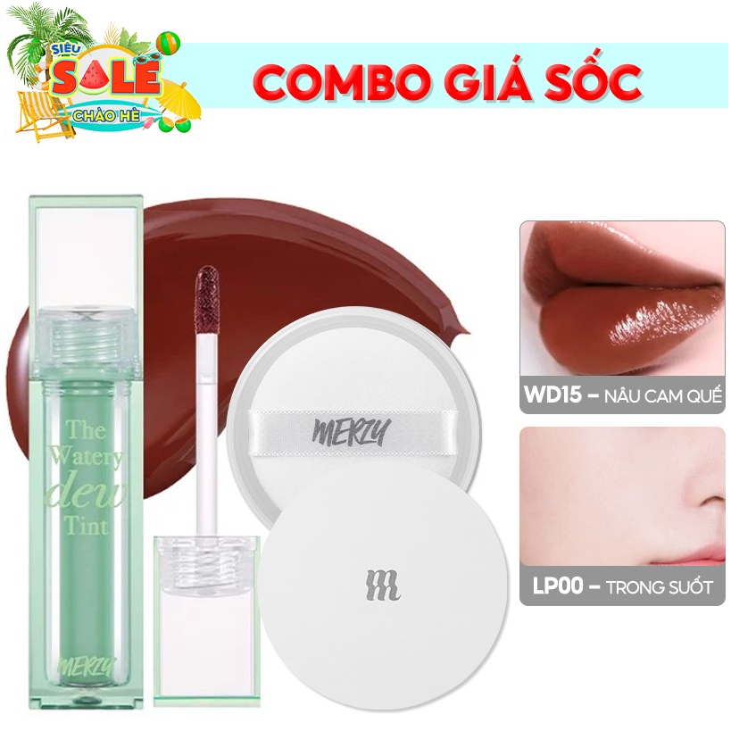 [New - Season 3] Combo Son Tint Bóng Dạng Thạch, Bền Màu Cho Đôi Môi Căng Mọng, Ẩm Mịn Merzy The Watery Dew 4g