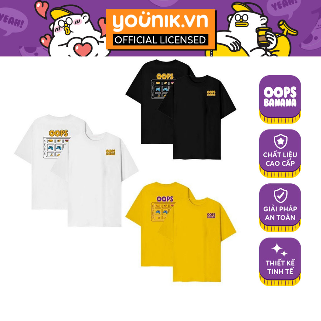 Áo thun Younik  Oopsie Jackpot unisex năng động dành cho fan Oops Banana