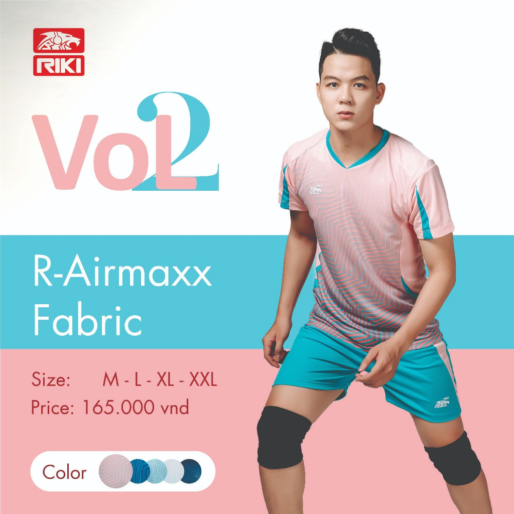BỘ QUẦN ÁO BÓNG CHUYỀN VOL2 DÀNH CHO NAM, ÁO ĐÁ BANH, QUẦN ÁO THỂ THAO RIKI SPORT