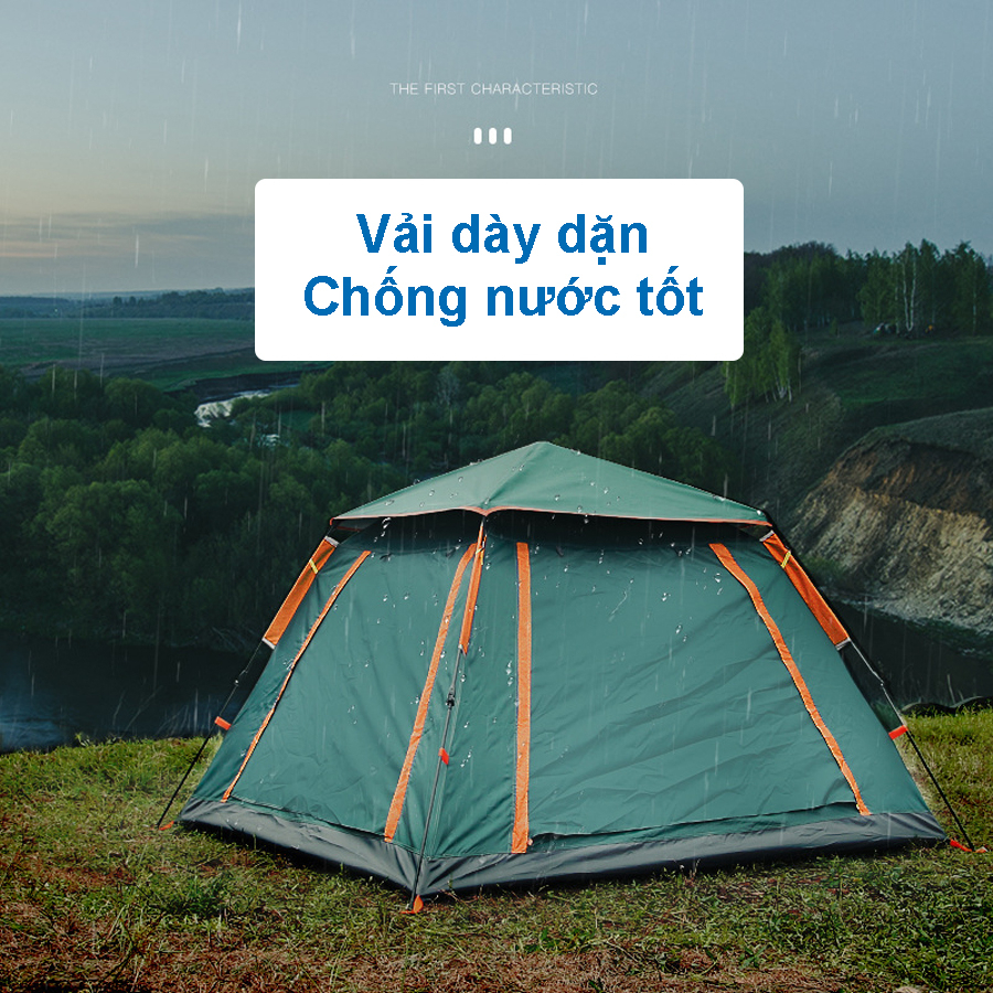 Lều Cắm Trại Lều Tự Bung Camping Dã Ngoại Lều 4 Mái Thông Thoáng Cho 2-3 Người Hai Lớp Dễ Dàng Gấp Gọn | BigBuy360 - bigbuy360.vn
