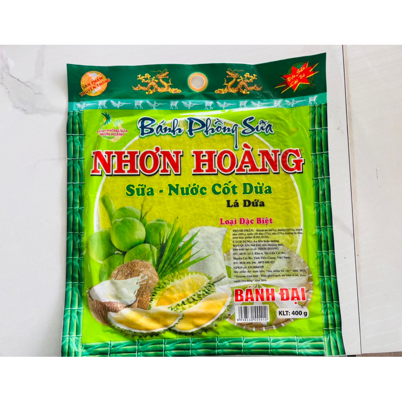 Bánh tráng sữa sầu riêng đại Nhơn Hoàng