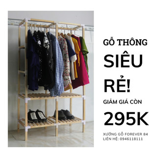 Tủ Gố Lắp Ghép Đa Năng 8 Ô 2 Treo 70x35x135CM - HOÀN TIỀN 100% NẾU KHÁCH KHÔNG HÀI LÒNG
