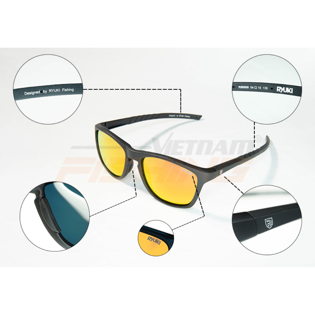 Kính Phân Cực Ryuki Dark Navy - Vietnam Fishing