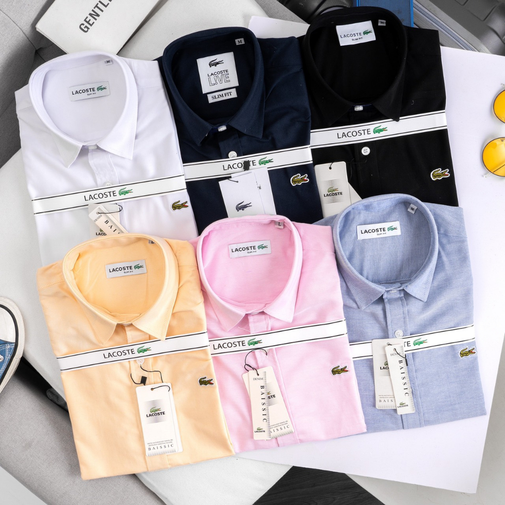 Áo sơ mi nam ngắn tay LC vàng cam, vải oxford cao cấp, thoáng mát, hút mồ hôi - Đẳng cấp phái mạnh