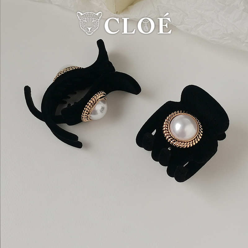 Kẹp tóc nữ càng cua kẹp tóc nhung hình tròn phụ kiện tóc Cloe Accessories 5552