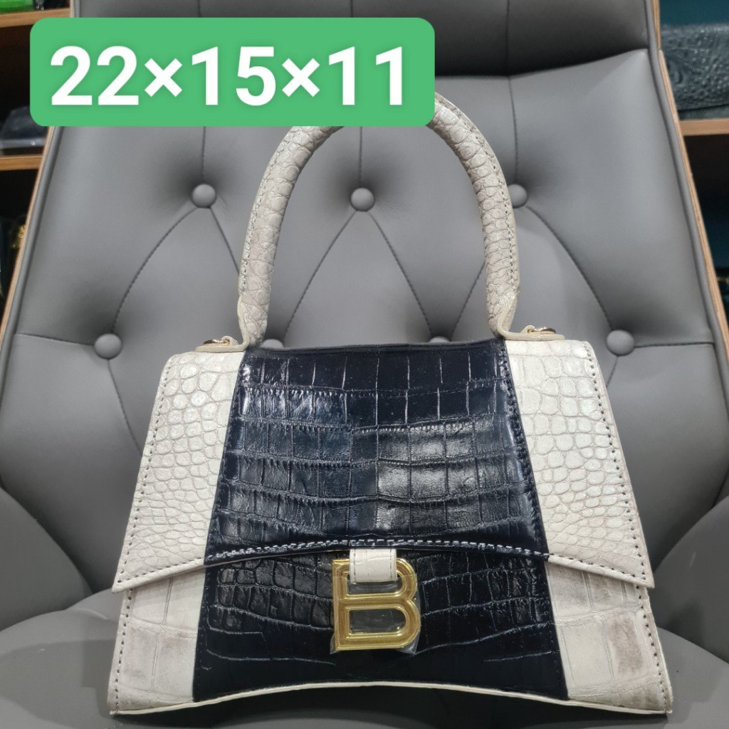 Túi Xách Chữ B Bụng Da Cá Sấu T520 2DO LEATHER kích thước  Quà Tặng Cho Người Thân, Sang Trọng, Cao Cấp