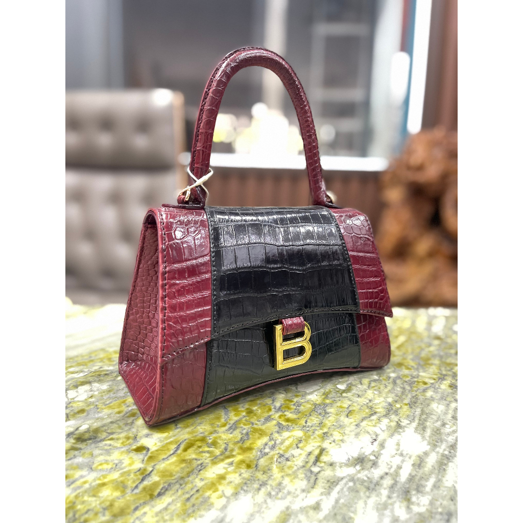 Túi Xách Chữ B Bụng Da Cá Sấu T520 2DO LEATHER kích thước  Quà Tặng Cho Người Thân, Sang Trọng, Cao Cấp