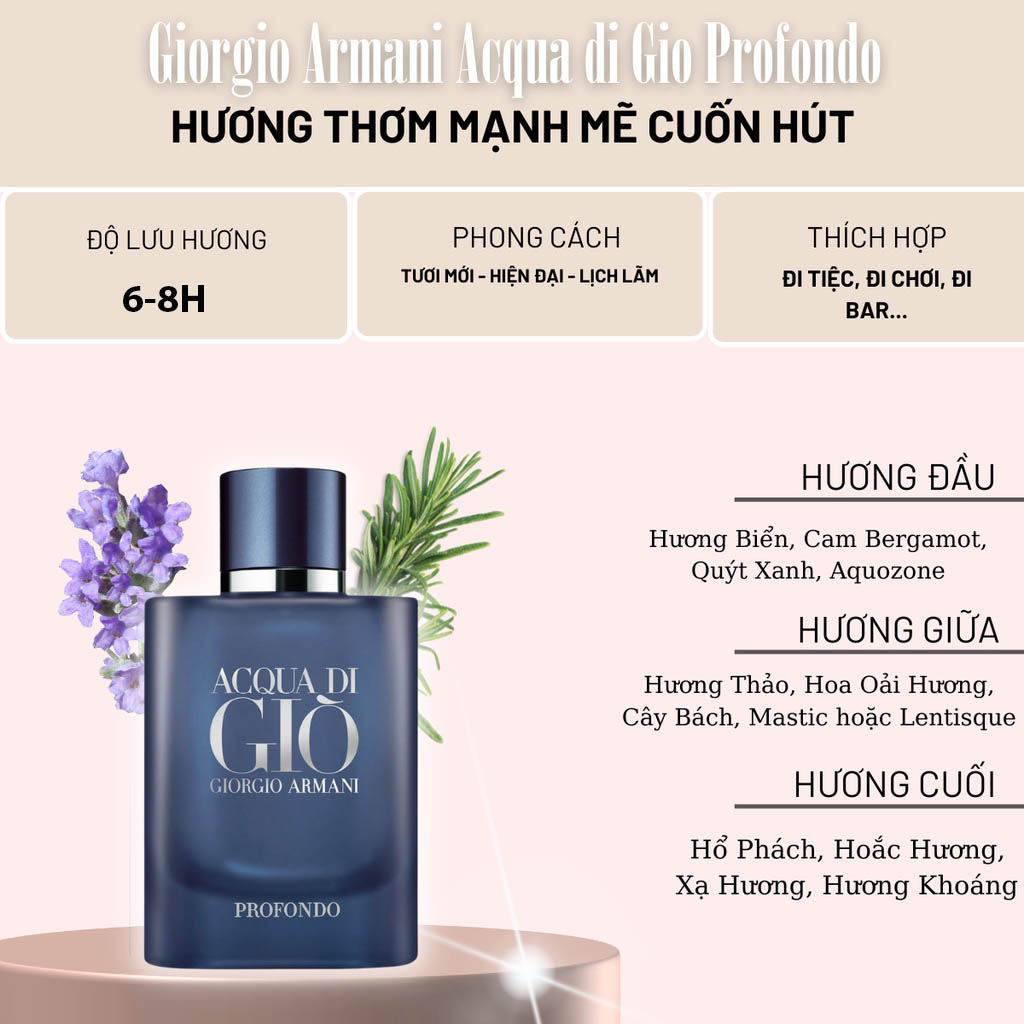 Nước hoa nam 𝐀𝐜𝐪𝐮𝐚 𝐃𝐢 𝐆𝐢ò 𝐏𝐫𝐨𝐟𝐨𝐧𝐝𝐨 Xanh - Dầu thơm nam lưu hương lâu mạnh mẽ cuốn hút | BigBuy360 - bigbuy360.vn