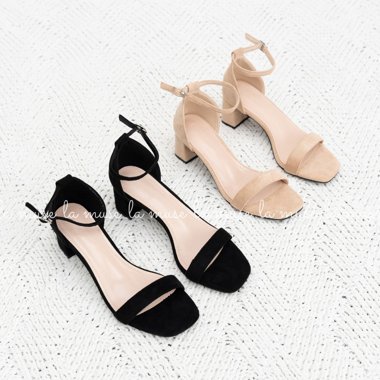 La muse - Giày sandals nữ cao gót Camel