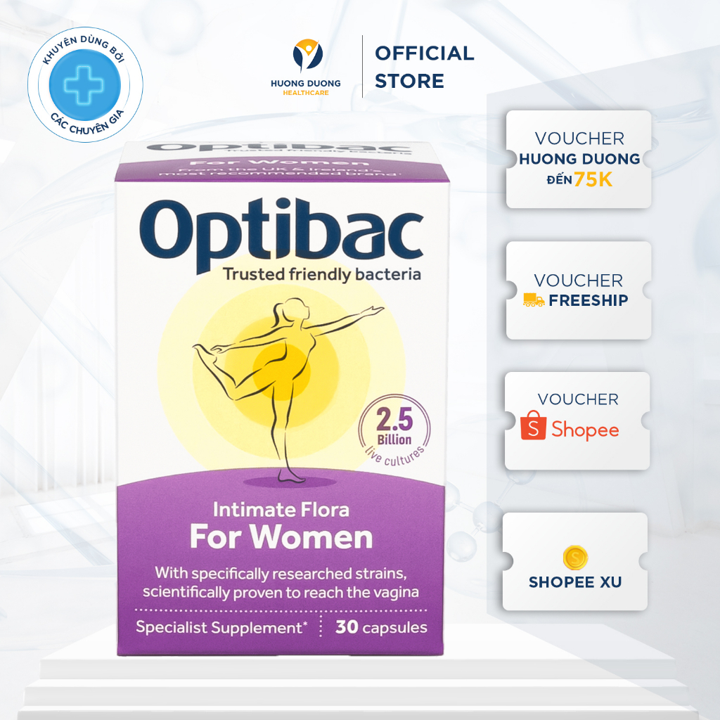 Lợi khuẩn phụ khoa Optibac For Women hỗ trợ cân bằng độ pH tự nhiên ngăn ngừa viêm phụ khoa, nhiễm trùng tiết niệu