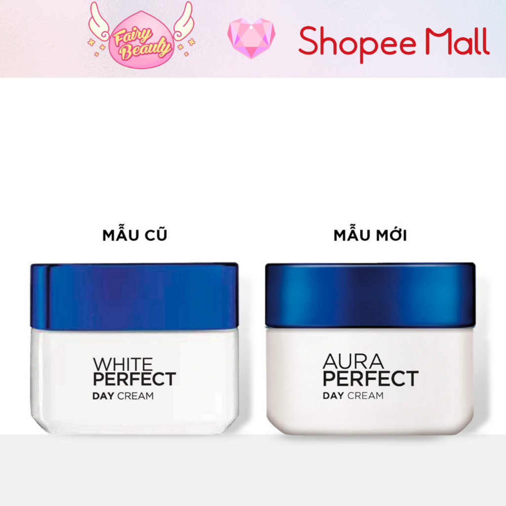 [L'OREAL PARIS] Kem Dưỡng Ban Ngày Giúp Trắng Da, Mờ Thâm & Đều Màu Da Tối Ưu Aura Perfect Day Cream SPF17 PA++ 50/20ml