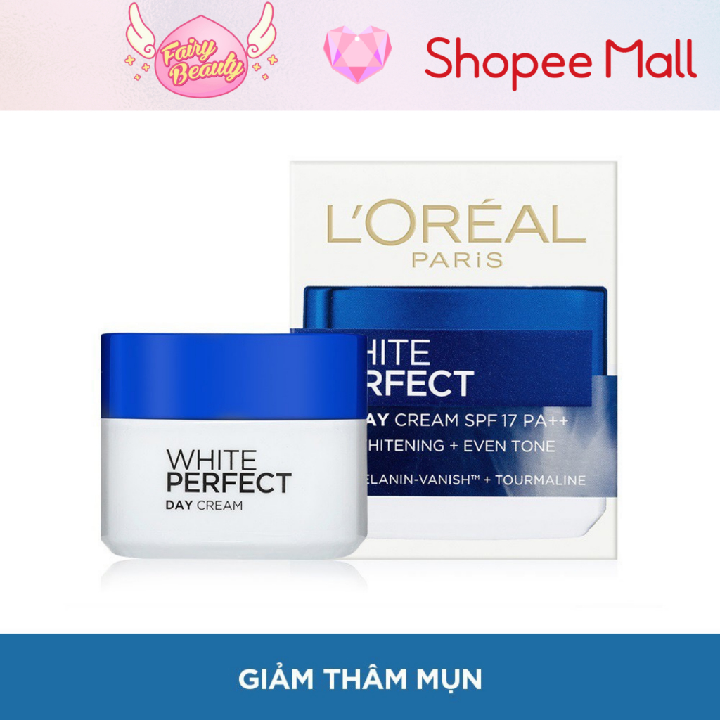 [L'OREAL PARIS] Kem Dưỡng Ban Ngày Giúp Trắng Da, Mờ Thâm & Đều Màu Da Tối Ưu Aura Perfect Day Cream SPF17 PA++ 50/20ml