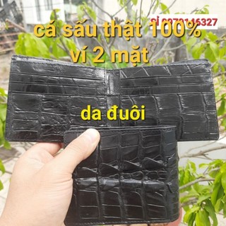 Ví nam da cá sấu 2 mặt thật 100% .da cá lựa loại 1.da đuôi.bóp nam cá sấu 2 mặt.