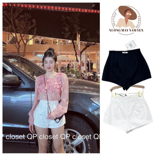 Quần short nữ cạp cao siêu hack dáng, Quần đùi nữ kaki dày dặn form dáng chuẩn dễ phối đồ