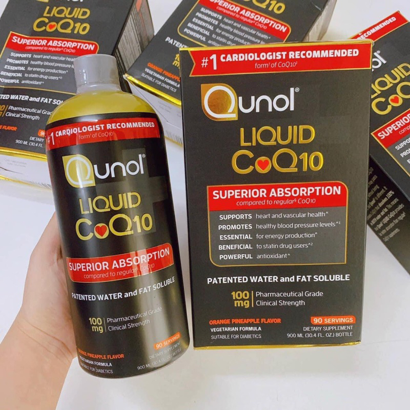 Nước B.Ổ T.I.M Coq10 Qunol Liquid Superior Absorption Coq10 900ml, Vị Cam Dứa