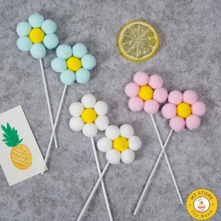 Que cắm bông hoa trang trí bánh kem, topper bông hoa
