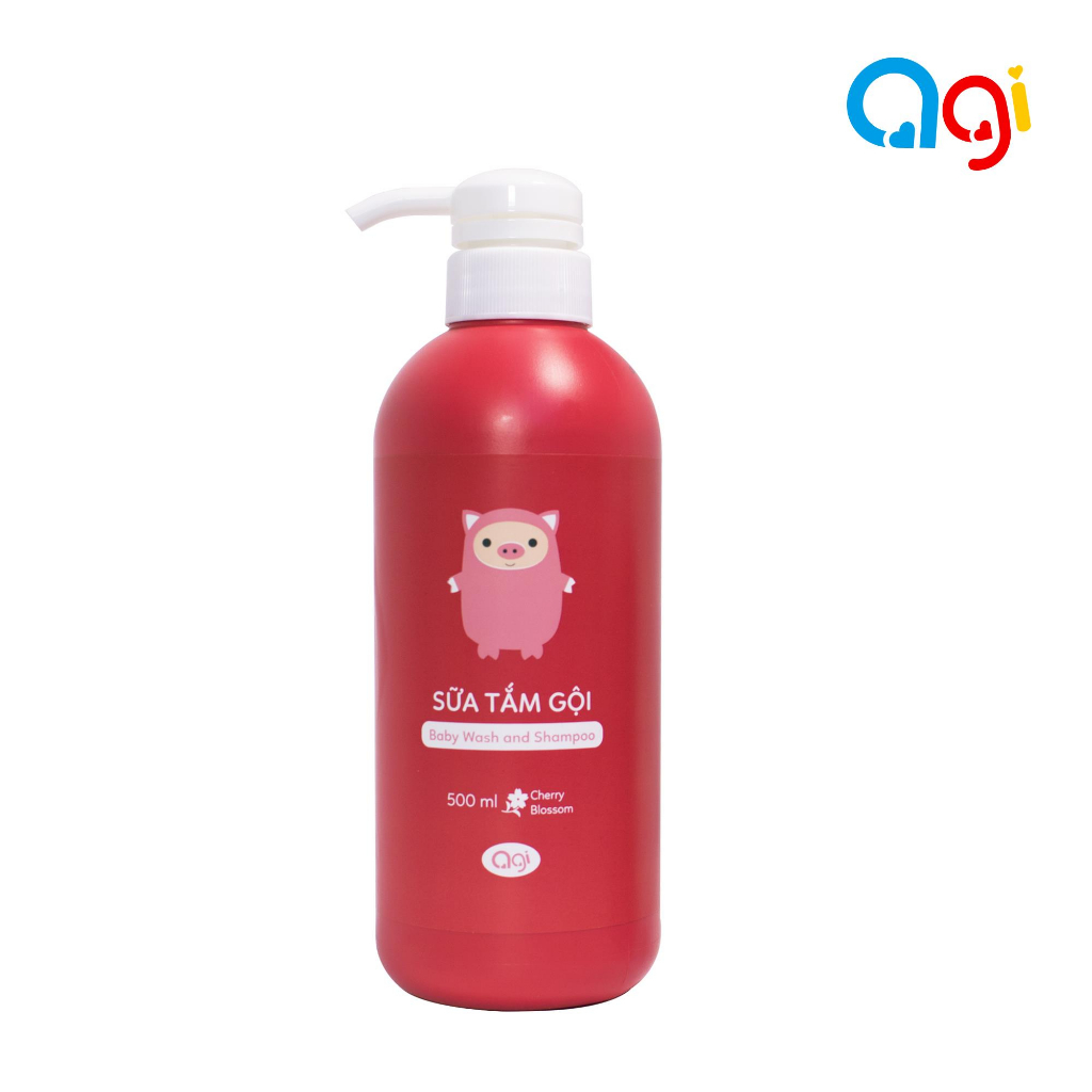 Sữa tắm gội Agi 500ml hương hoa anh đào