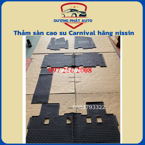 Thảm lót sàn, trải sàn xe Kia Carnival 2022, 2023, thảm sàn bằng cao su đúc không mùi, cao cấp - 3 hàng ghế cao cấp