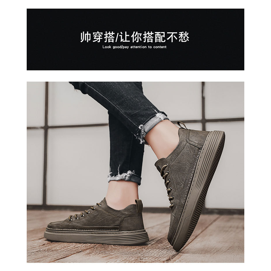 Giày Sneaker nam, giày da cao cấp cực đẹp phong cách trẻ trung M07 hot trend 2023