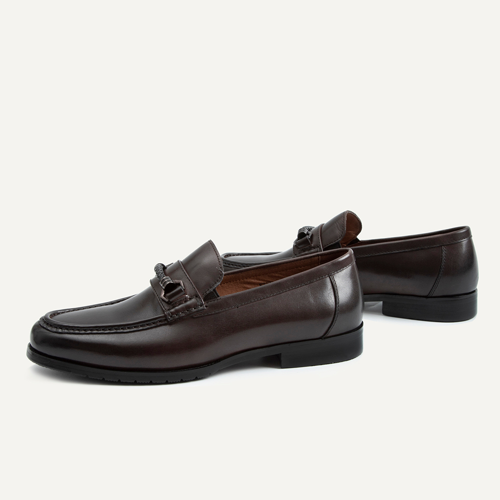 Giày lười nam MULGATI Horsebit Loafer da bò cao cấp mũi viền - F727A