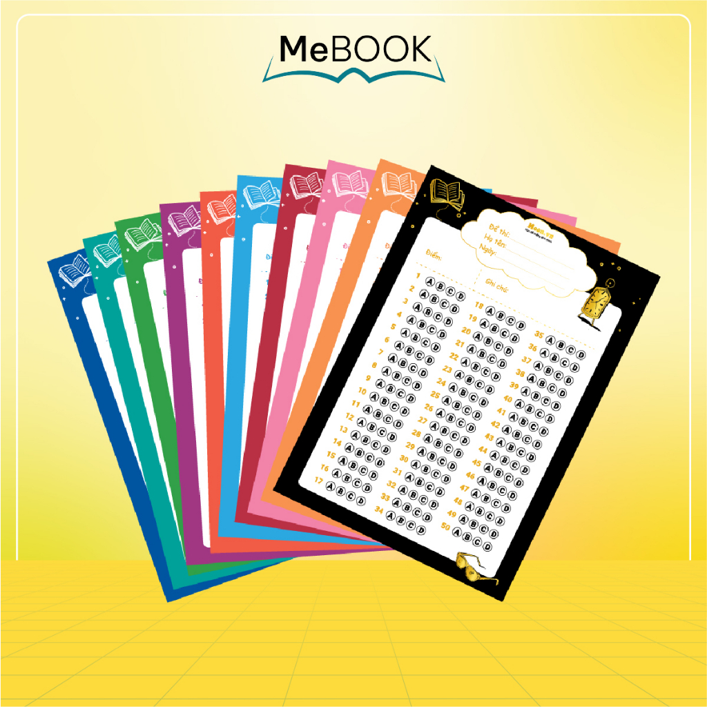 10 phiếu trắc nghiệm chuẩn cấu trúc thi THPTQG | Me Book