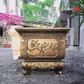 [Khuôn chậu xi măng] Khuôn đúc chậu vuông 70